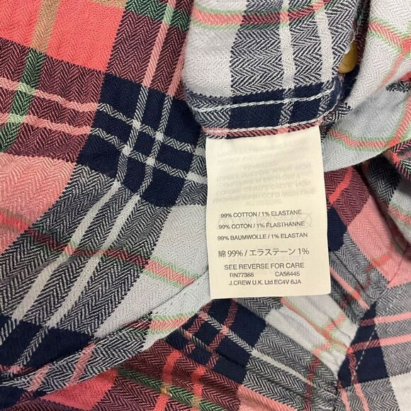 J. Crew Women’s Petite Large Long Sleeve Striped Multi Color Button Down Shirt - Picture 12 of 14